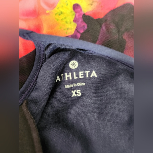 Athleta Mystique Shorebreak Pink Red Navy Athletic Lycra Dress Size XS - Picture 4 of 5